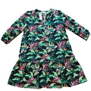 Loft Floral Maxi Dress Green Blue Small NWT